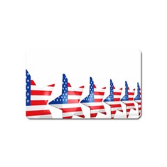 Multiple Us Flag Stars Line Slide Magnet (name Card) by Mariart