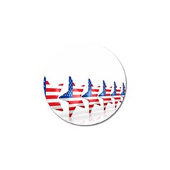 Multiple Us Flag Stars Line Slide Golf Ball Marker by Mariart