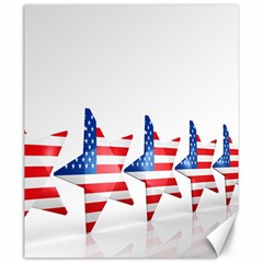 Multiple Us Flag Stars Line Slide Canvas 20  X 24  