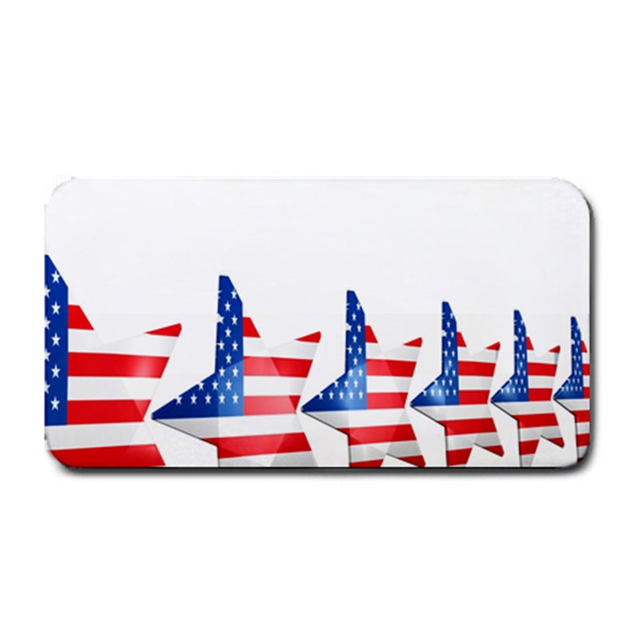 Multiple Us Flag Stars Line Slide Medium Bar Mats