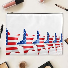 Multiple Us Flag Stars Line Slide Cosmetic Bag (xl) by Mariart