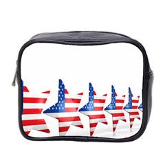 Multiple Us Flag Stars Line Slide Mini Toiletries Bag 2-side by Mariart