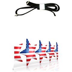 Multiple Us Flag Stars Line Slide Shoulder Sling Bags