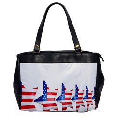 Multiple Us Flag Stars Line Slide Office Handbags