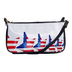 Multiple Us Flag Stars Line Slide Shoulder Clutch Bags by Mariart