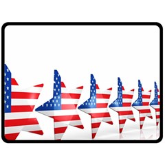 Multiple Us Flag Stars Line Slide Fleece Blanket (large) 