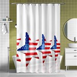 Multiple Us Flag Stars Line Slide Shower Curtain 48  x 72  (Small)  Curtain(48  X 72 ) - 42.18 x64.8  Curtain(48  X 72 )