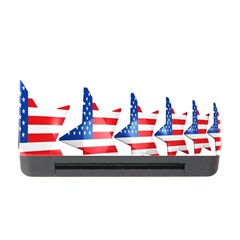 Multiple Us Flag Stars Line Slide Memory Card Reader With Cf by Mariart