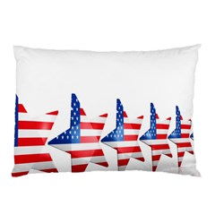 Multiple Us Flag Stars Line Slide Pillow Case (two Sides)