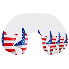 Multiple Us Flag Stars Line Slide Travel Neck Pillows by Mariart