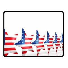 Multiple Us Flag Stars Line Slide Double Sided Fleece Blanket (small) 