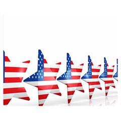 Multiple Us Flag Stars Line Slide Double Sided Flano Blanket (medium)  by Mariart