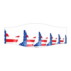 Multiple Us Flag Stars Line Slide Stretchable Headband