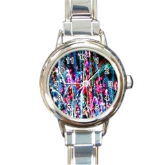 Fireworks Rainbow Round Italian Charm Watch