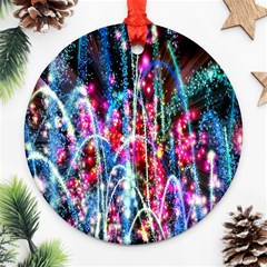 Fireworks Rainbow Ornament (round)