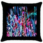 Fireworks Rainbow Throw Pillow Case (Black) Front