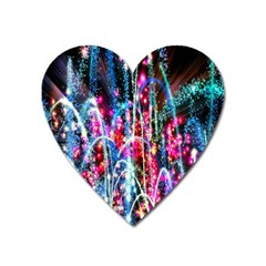 Fireworks Rainbow Heart Magnet by Mariart