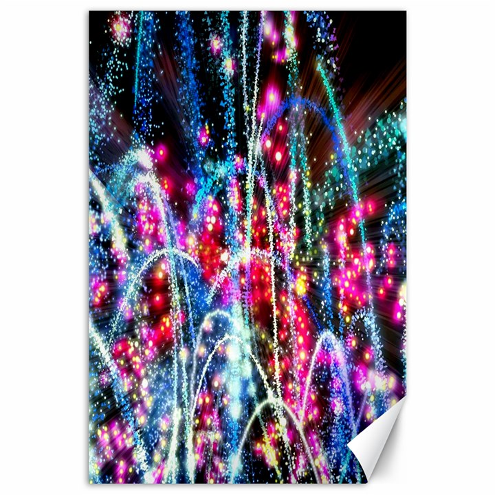 Fireworks Rainbow Canvas 24  x 36 