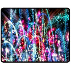 Fireworks Rainbow Double Sided Fleece Blanket (medium)  by Mariart