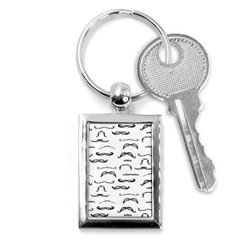 Mustache Man Black Hair Key Chains (rectangle) 