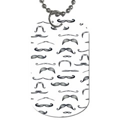 Mustache Man Black Hair Dog Tag (one Side)