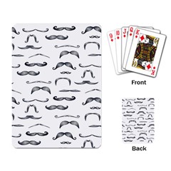 Mustache Man Black Hair Playing Card by Mariart