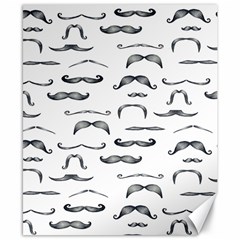 Mustache Man Black Hair Canvas 8  X 10  by Mariart