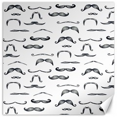 Mustache Man Black Hair Canvas 16  X 16   by Mariart