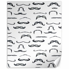 Mustache Man Black Hair Canvas 16  X 20   by Mariart