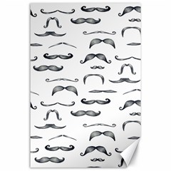 Mustache Man Black Hair Canvas 24  X 36 