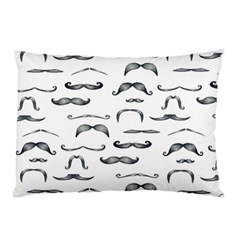 Mustache Man Black Hair Pillow Case by Mariart