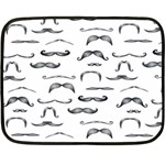 Mustache Man Black Hair Fleece Blanket (Mini) 35 x27  Blanket