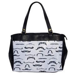 Mustache Man Black Hair Office Handbags by Mariart