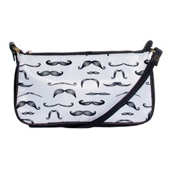 Mustache Man Black Hair Shoulder Clutch Bags by Mariart