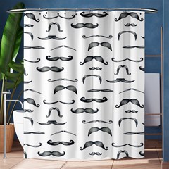 Mustache Man Black Hair Shower Curtain 60  X 72  (medium)  by Mariart