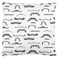 Mustache Man Black Hair Large Cushion Case (two Sides)