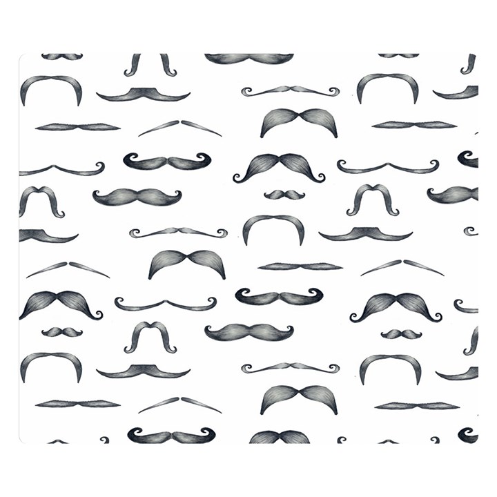 Mustache Man Black Hair Double Sided Flano Blanket (Small) 