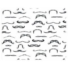 Mustache Man Black Hair Double Sided Flano Blanket (medium)  by Mariart