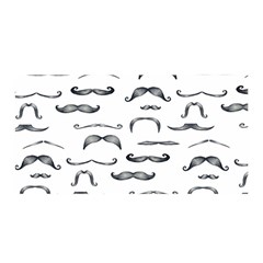 Mustache Man Black Hair Satin Wrap