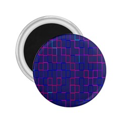 Grid Lines Square Pink Cyan Purple Blue Squares Lines Plaid 2 25  Magnets by Mariart