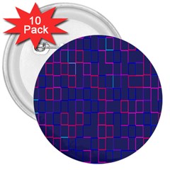 Grid Lines Square Pink Cyan Purple Blue Squares Lines Plaid 3  Buttons (10 Pack)  by Mariart