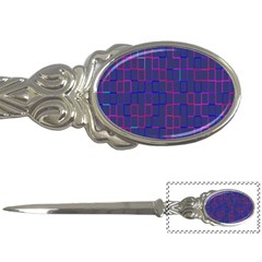 Grid Lines Square Pink Cyan Purple Blue Squares Lines Plaid Letter Openers by Mariart