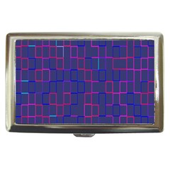 Grid Lines Square Pink Cyan Purple Blue Squares Lines Plaid Cigarette Money Cases by Mariart