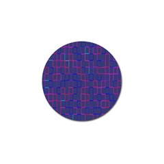 Grid Lines Square Pink Cyan Purple Blue Squares Lines Plaid Golf Ball Marker (10 Pack) by Mariart