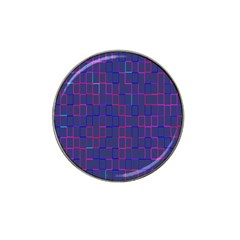 Grid Lines Square Pink Cyan Purple Blue Squares Lines Plaid Hat Clip Ball Marker by Mariart