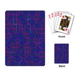 Grid Lines Square Pink Cyan Purple Blue Squares Lines Plaid Playing Card Back