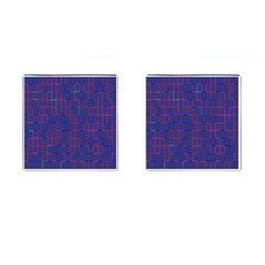 Grid Lines Square Pink Cyan Purple Blue Squares Lines Plaid Cufflinks (square) by Mariart