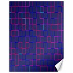 Grid Lines Square Pink Cyan Purple Blue Squares Lines Plaid Canvas 12  x 16   11.86 x15.41  Canvas - 1