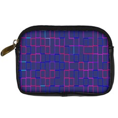 Grid Lines Square Pink Cyan Purple Blue Squares Lines Plaid Digital Camera Cases by Mariart