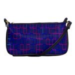 Grid Lines Square Pink Cyan Purple Blue Squares Lines Plaid Shoulder Clutch Bags Front